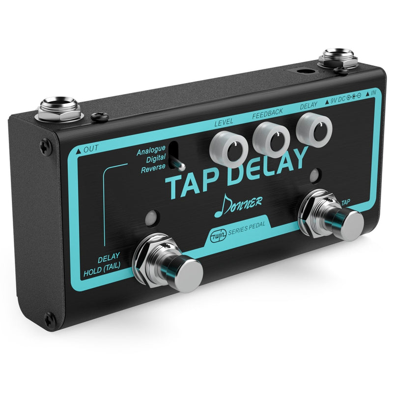 Donner Tap Delay Guitar Pedal with 3 Delay Effects True Bypass - Donner music- UK