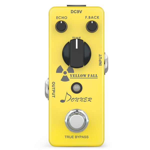 Donner pedal de efectos de guitarra delay yellow fall