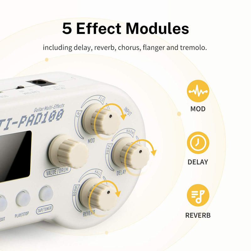 Donner MULTI-PAD100 Portable Multi-effects Processor with Unique Gamepad-like Shape