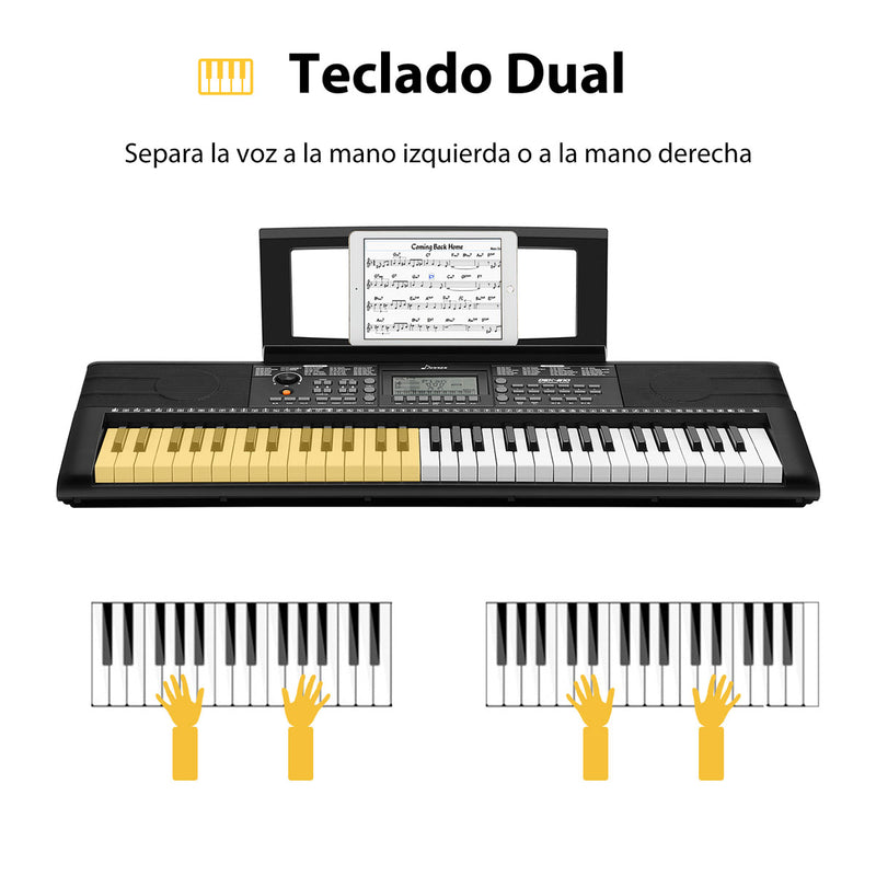 Donner DEK-610 teclado eléctrico de 61 teclas con kit LCD