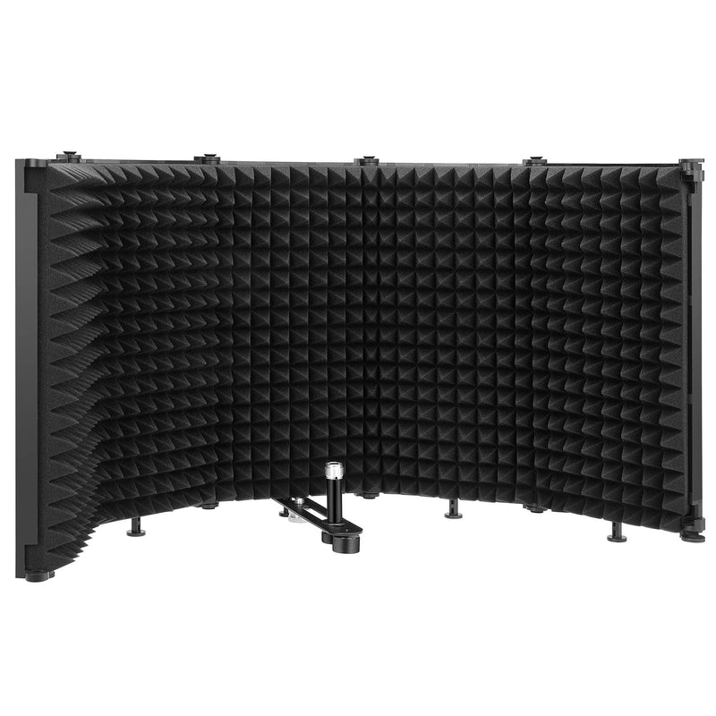  Moukey Microphone Isolation Shield, Professional Isolation Foldable 3/5 Pages High Density Absorbing Sound Proofing Foam