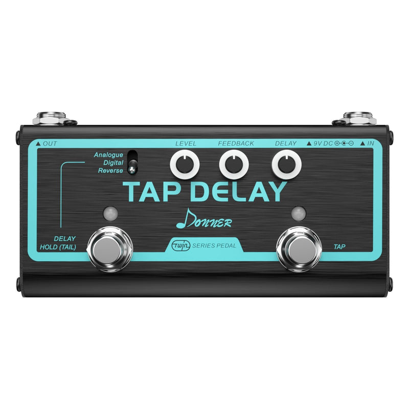 Donner Tap Delay Guitar Pedal with 3 Delay Effects True Bypass - Donner music- UK